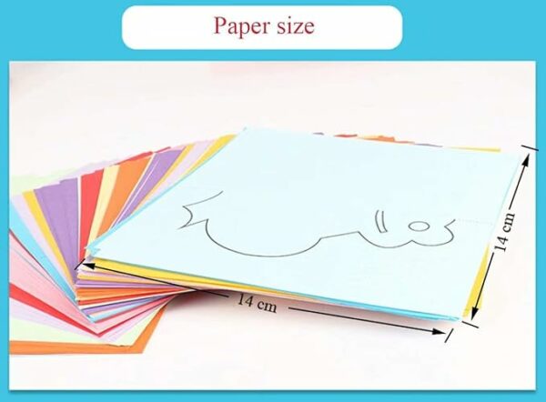 96 Pcs Children Cartoon DIY Colorful Paper Cutting Folding Toys Kids Craft Animal Handcraft Paper Art Learning Educational Toys - Image 3