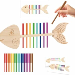 Montessori Fish Bone Matching Puzzle Toy Color Classification and Sensory Matching Game Children's Growth Gift Toy