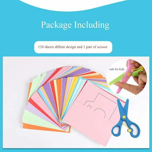 96 Pcs Children Cartoon DIY Colorful Paper Cutting Folding Toys Kids Craft Animal Handcraft Paper Art Learning Educational Toys - Image 5