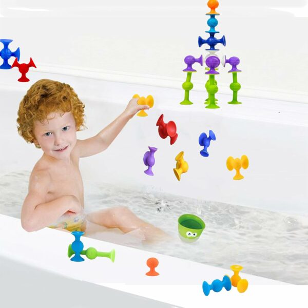Soft Silicone Sucker Building Blocks Toys DIY Silicone Block Model Sucker Assembled Construction Educational Funny Toys For Kids - Image 2