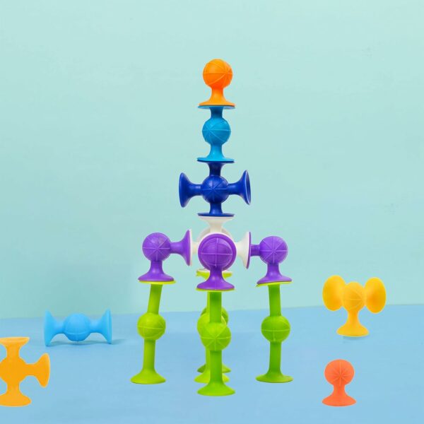 Soft Silicone Sucker Building Blocks Toys DIY Silicone Block Model Sucker Assembled Construction Educational Funny Toys For Kids - Image 3