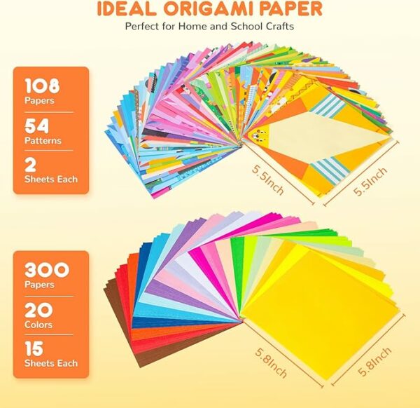 Origami Kit 30/96 Sheets Origami Paper Craft Guiding Book DIY Art Craft Projects Supplies for Beginners Children Kids Boys Girls - Image 5