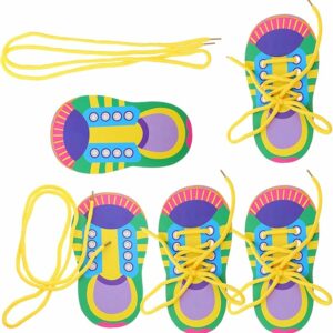 Shoelace Threading Teaching Toys Learn to Tie Shoelaces Toy Kids Toddlers Fine Motor Skills Toy Early Educational Toys Boys Girl