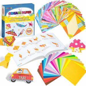 Origami Kit 30/96 Sheets Origami Paper Craft Guiding Book DIY Art Craft Projects Supplies for Beginners Children Kids Boys Girls