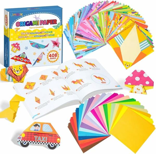 Origami Kit 30/96 Sheets Origami Paper Craft Guiding Book DIY Art Craft Projects Supplies for Beginners Children Kids Boys Girls