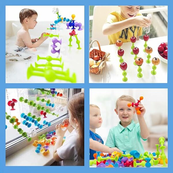 Soft Silicone Sucker Building Blocks Toys DIY Silicone Block Model Sucker Assembled Construction Educational Funny Toys For Kids - Image 6