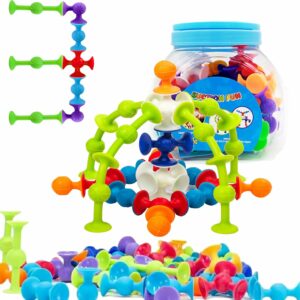 Soft Silicone Sucker Building Blocks Toys DIY Silicone Block Model Sucker Assembled Construction Educational Funny Toys For Kids